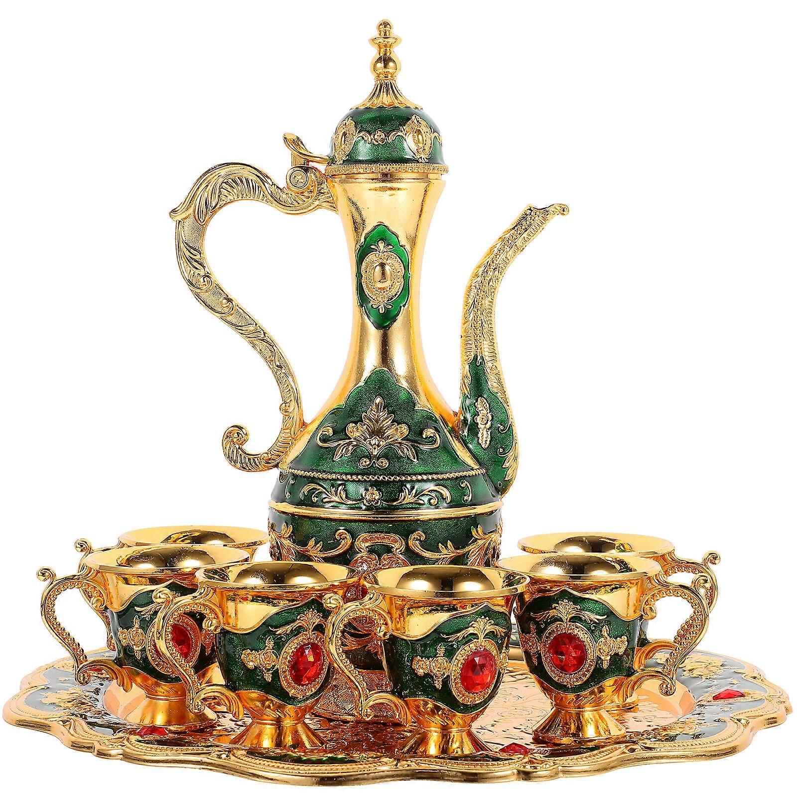 1 Set of Wine Pot Set Tea Set Delicate Wine Cups Set Tea Serving Set Vintage Style Tea Set