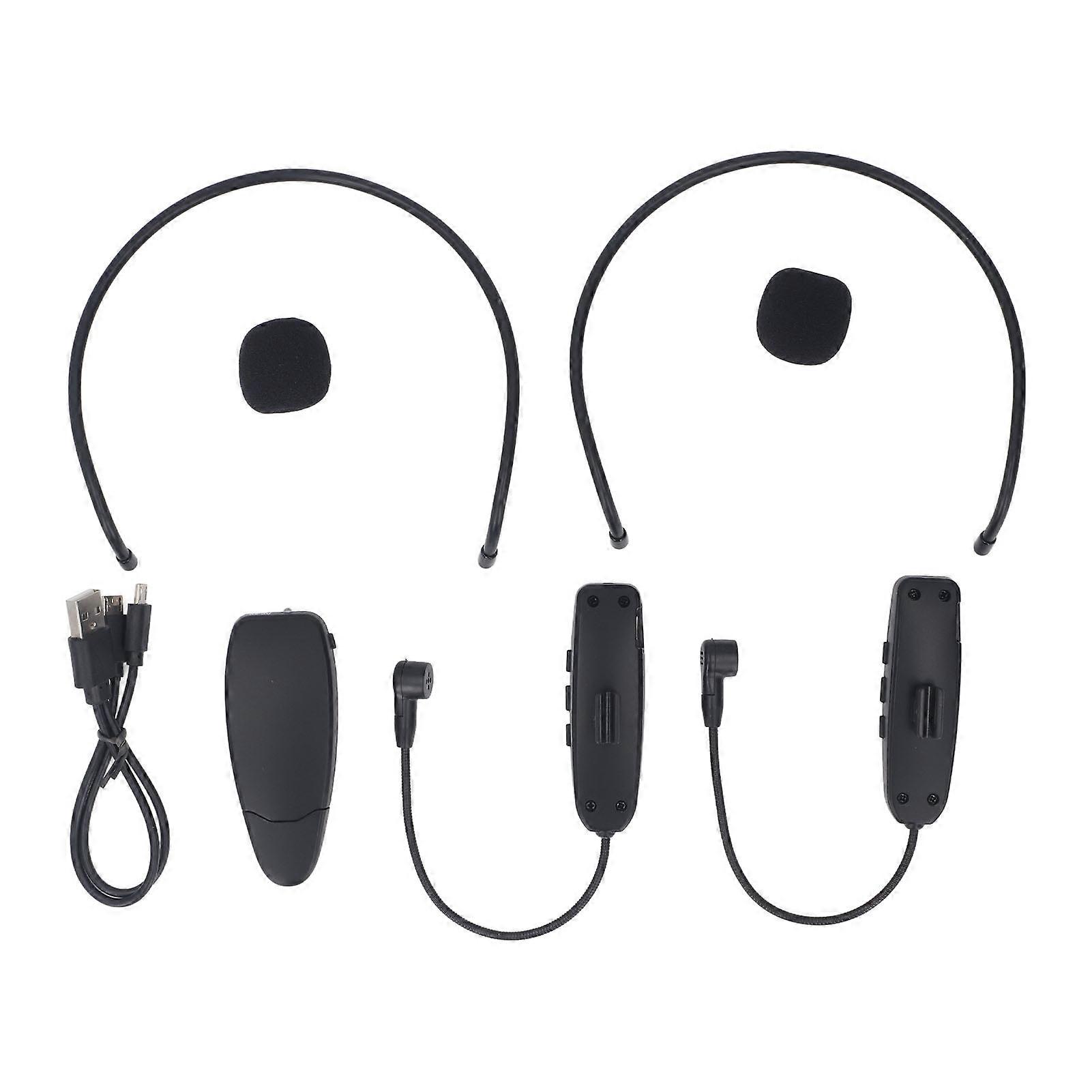 Wireless Microphone Headset System 2.4G Wearable UHF Mic System for Teaching Singing Speaking