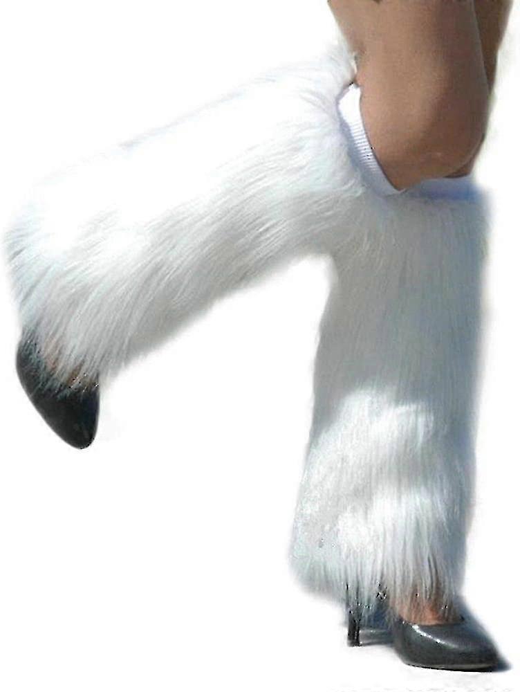 Ladies Fashion Boot Cuff Fluffy Soft Furry Faux Fur Leg Warmer Boot Toppers 40cm