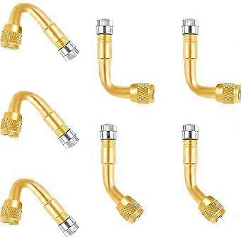 7pcs Tyre Valve Extension Adapter, Universal 45 90 135 Valve Extension, Schrader Valve Extension, Brass Air Tire Extension Schrader For Car Motorcycle