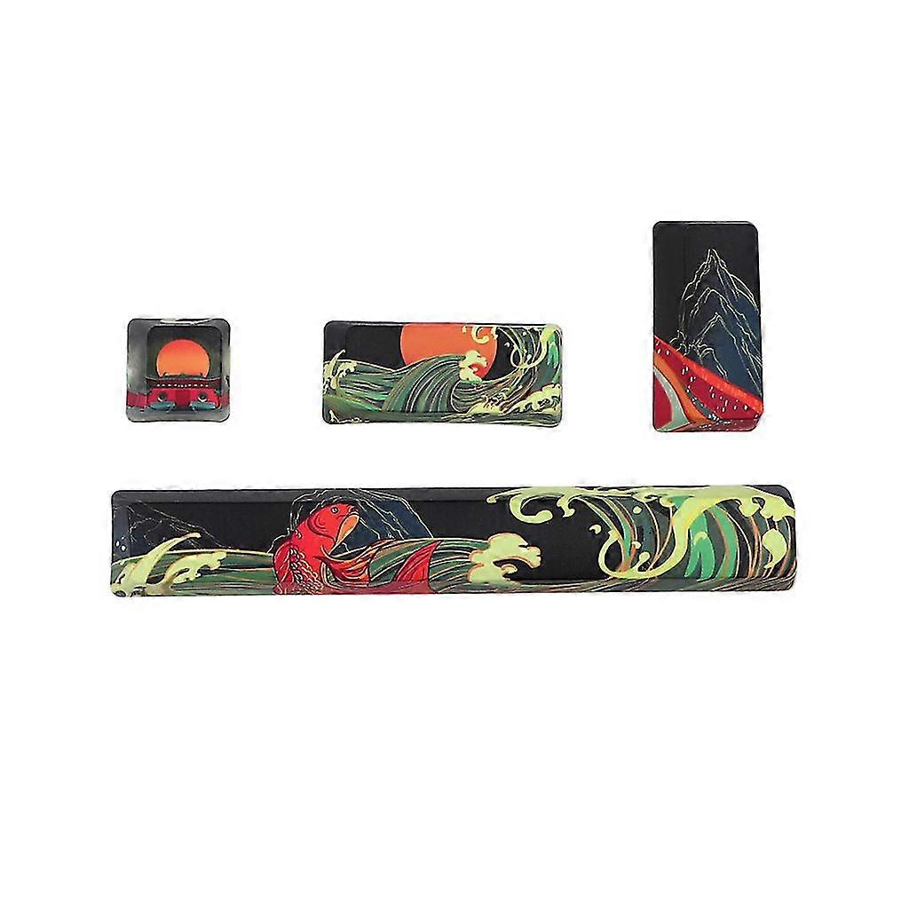 4pcs Pbt Oem Profile Keycap Dye-sub 6.25u Spacebar Enter Keycap For Mx Switch