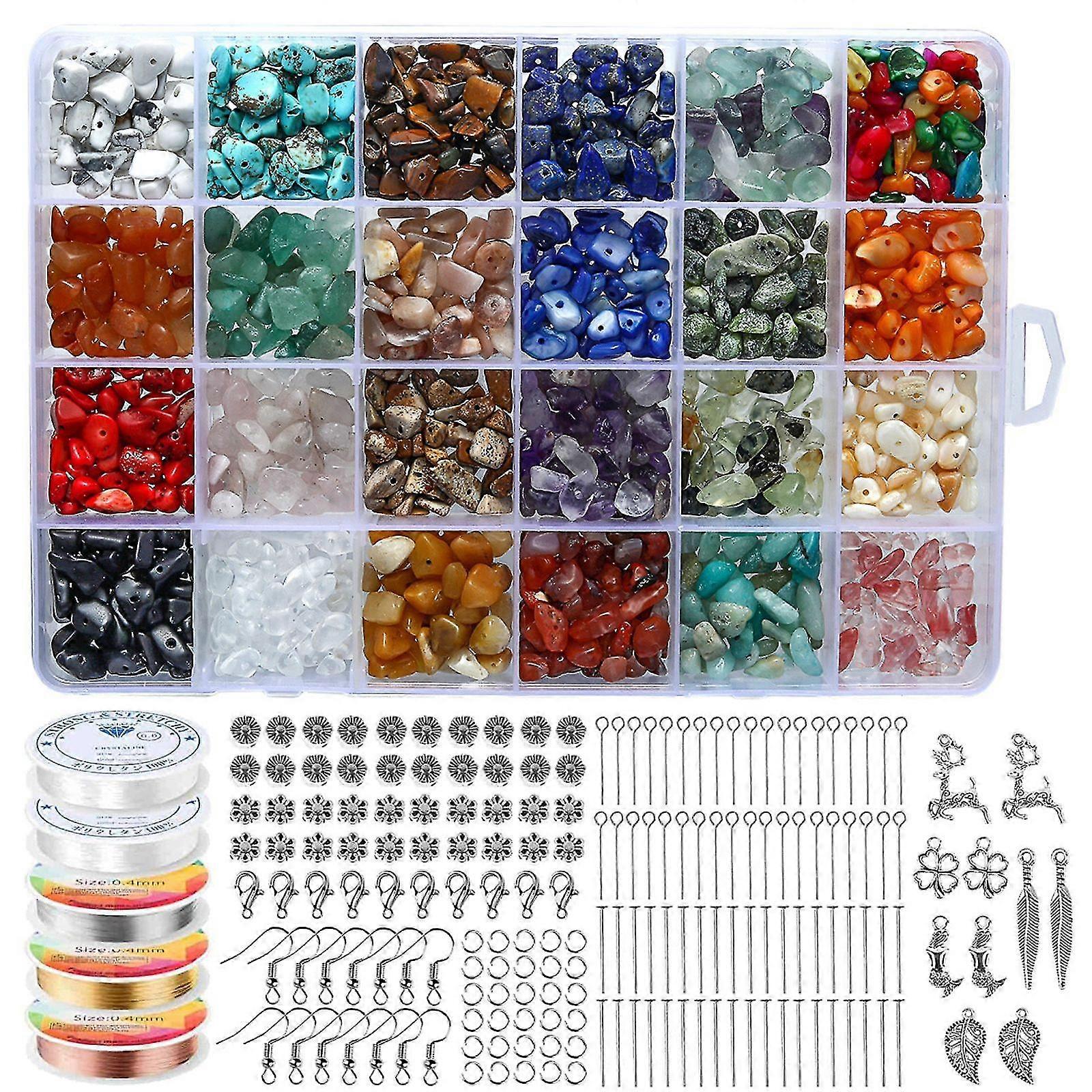 Crystal Jewelry Making Kit,  Ring Making Kit With Crystal Gemstone Beads