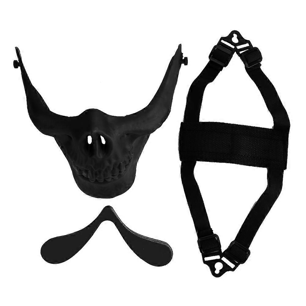 Masque de protection crâne en TPU demi-masque de protection militaire tactique