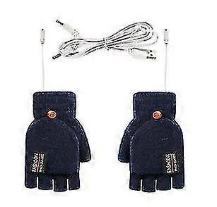 Usb Electric Rechargeable Mitten Heated  Fullhalf Finger Warmer Winter