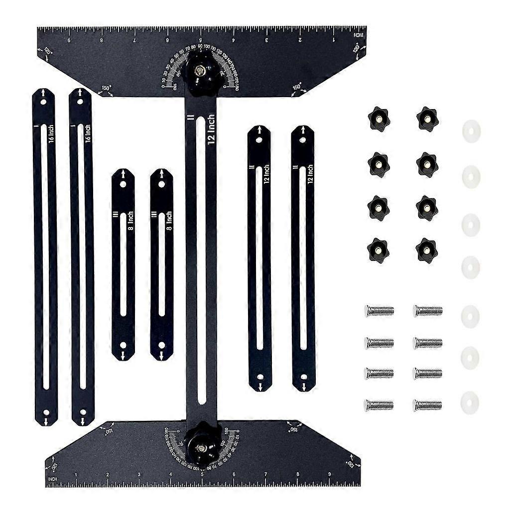 Comprehensive Stair Treads Scribing Tool Measuring Guide With Adjustable Length