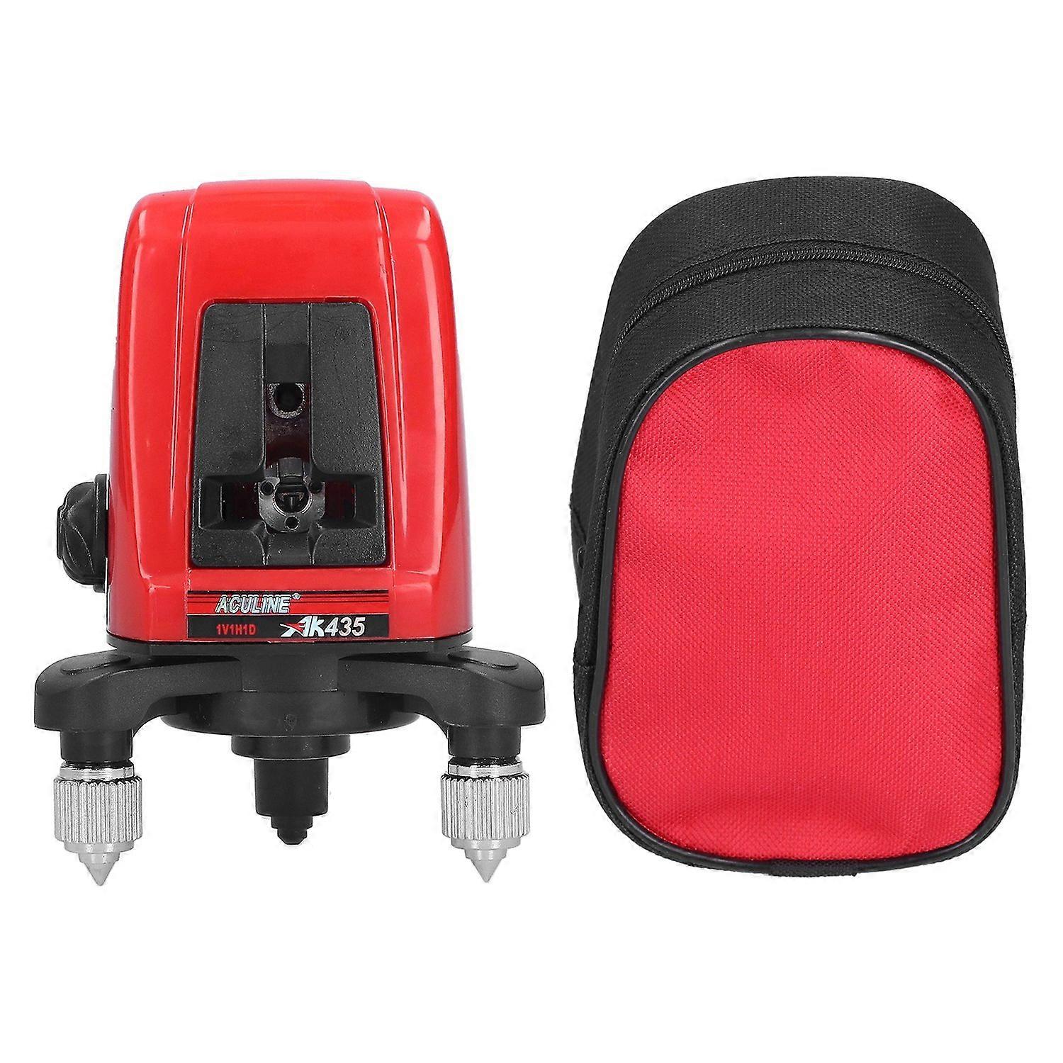 AK435 Portable Laser Line Level 2Line 1 Dots Self Leveling Red Beam Level Measure Tool