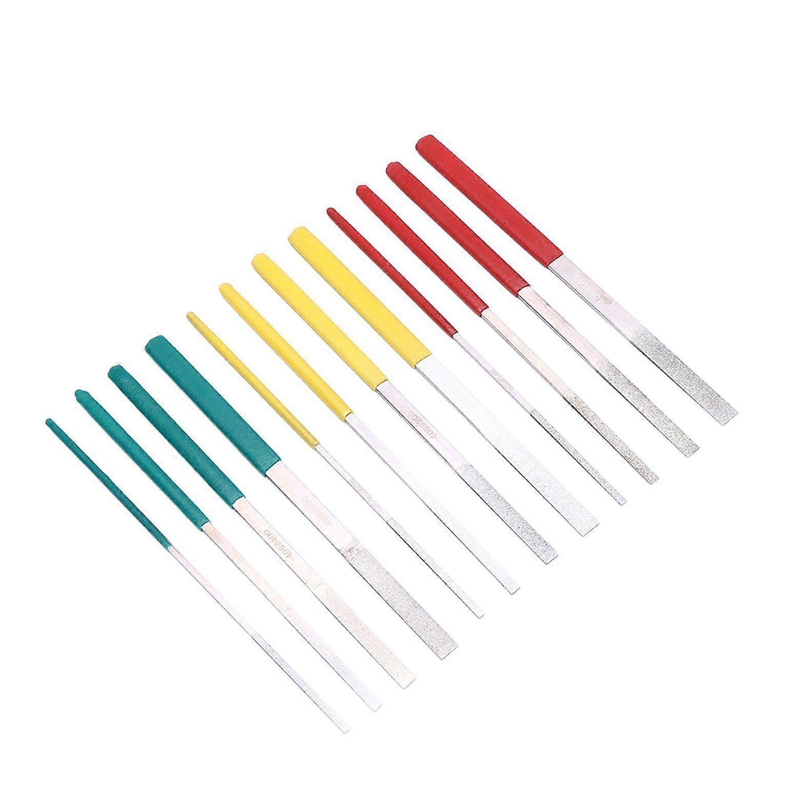 file set grinding file 12Pcs Flat File Excellent Performance Comfortable Handle