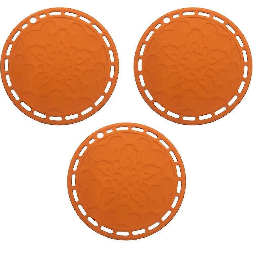 Big Round Silicone Trivets Mats For Hot Dishes And Hot Pots, Hot Pads For Pot Holders, Spoon Rest Place Mats Set