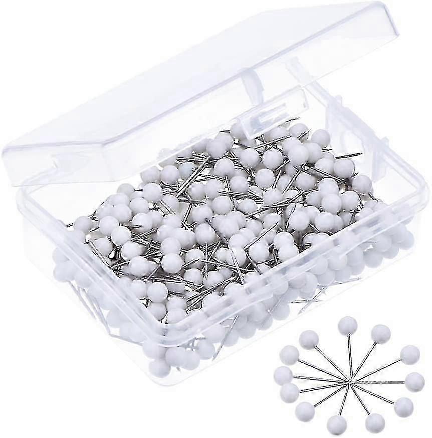 Mapa da cabeça redonda de 1/8 polegadas Aderências Empurram pinos, 300 peças, branco