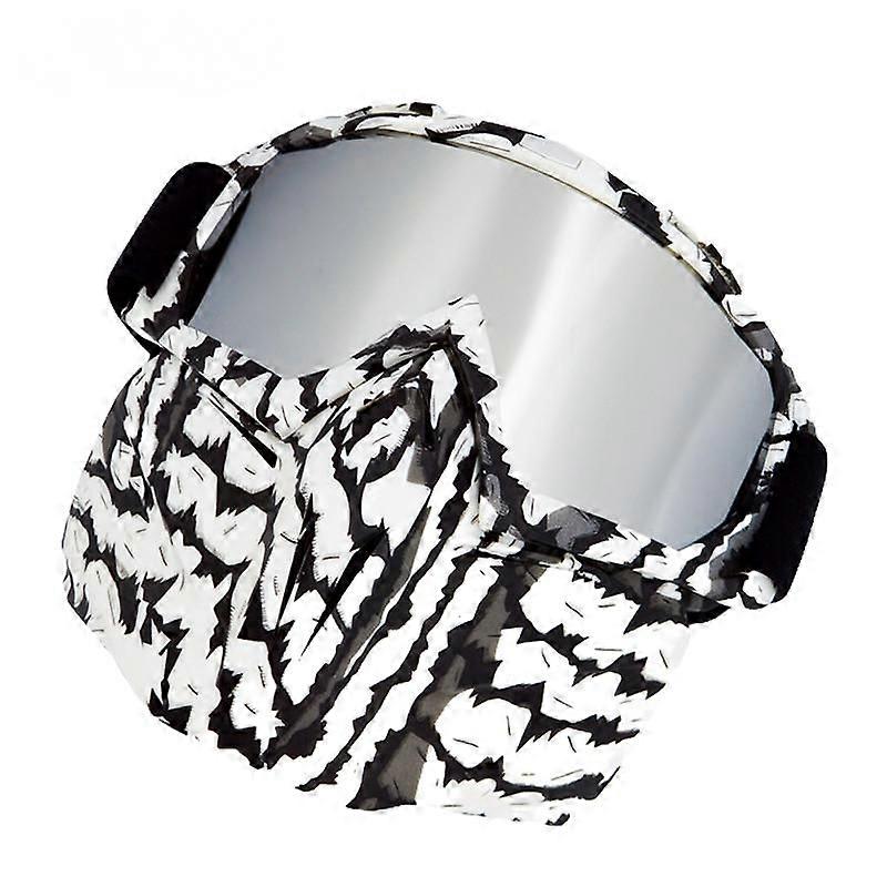 SBSG Motorcycle Goggles Mask Removable, Windproof Motocross Helmet Mask UV Protection for Outdoor Riding