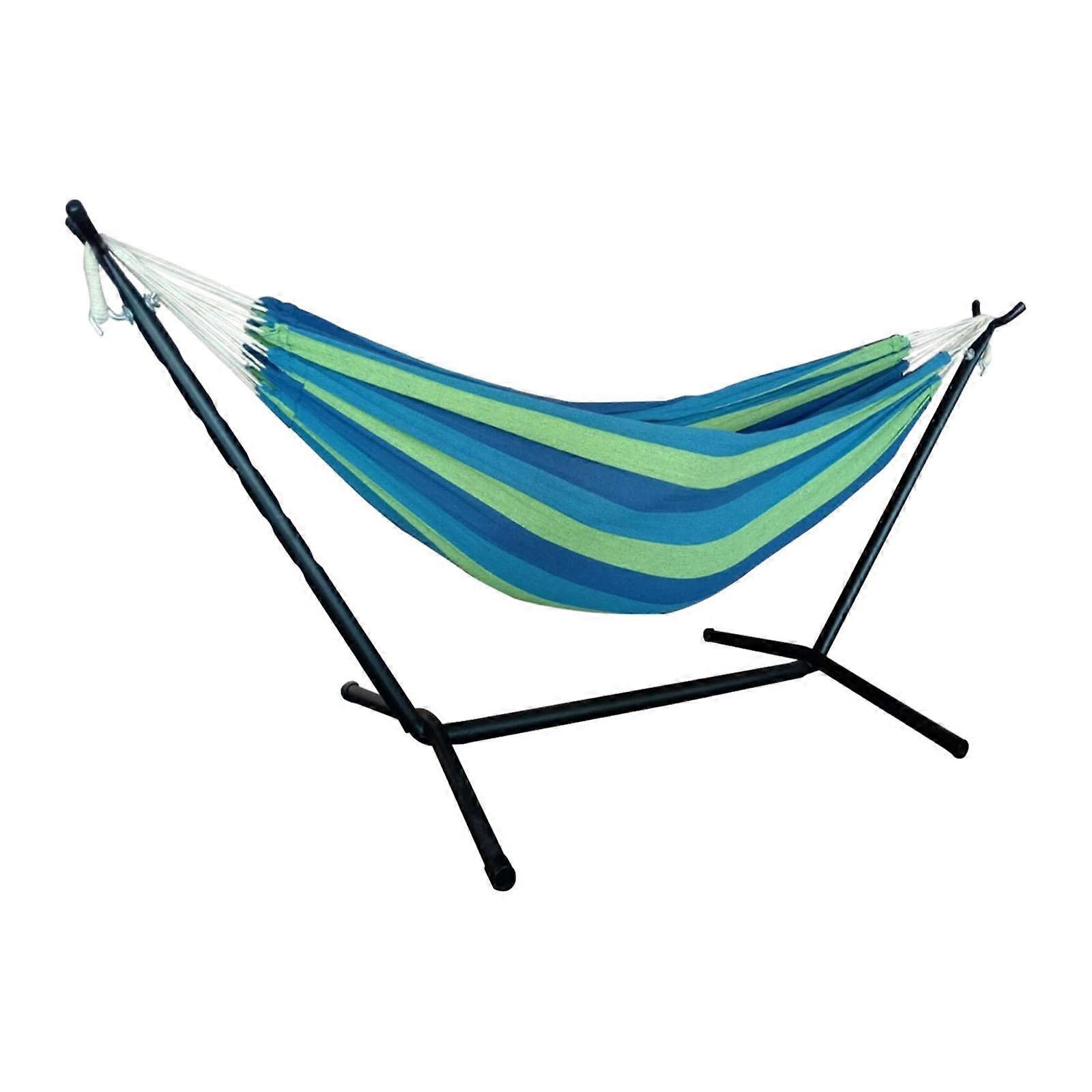 Stand Malzemeleri ile Çift Hamak Balıkçılık Veranda Yürüyüş için 2 Kişilik Hamak