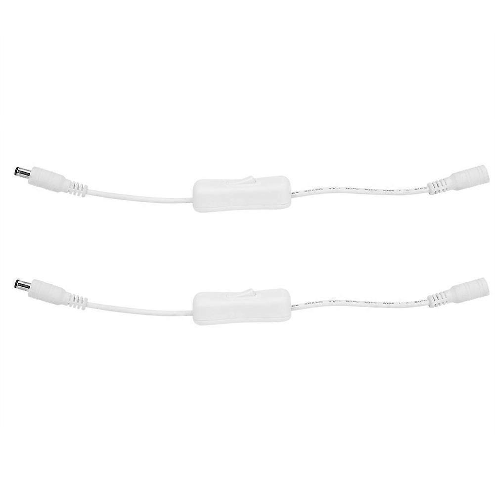 2Pcs Single Color On-Off Controller with DC Power Plug Connector for 5050 3528 LED Light Strip