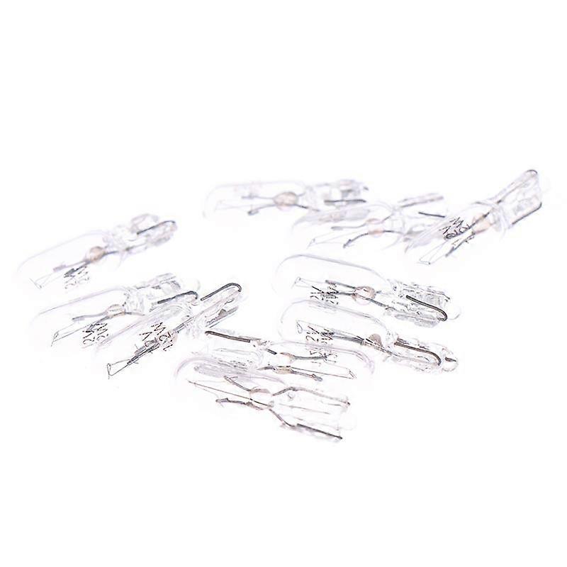 10Pcs T5 12V 1.2W Car Halogen Instrument Lights Dashboard Bulb Auto Interior