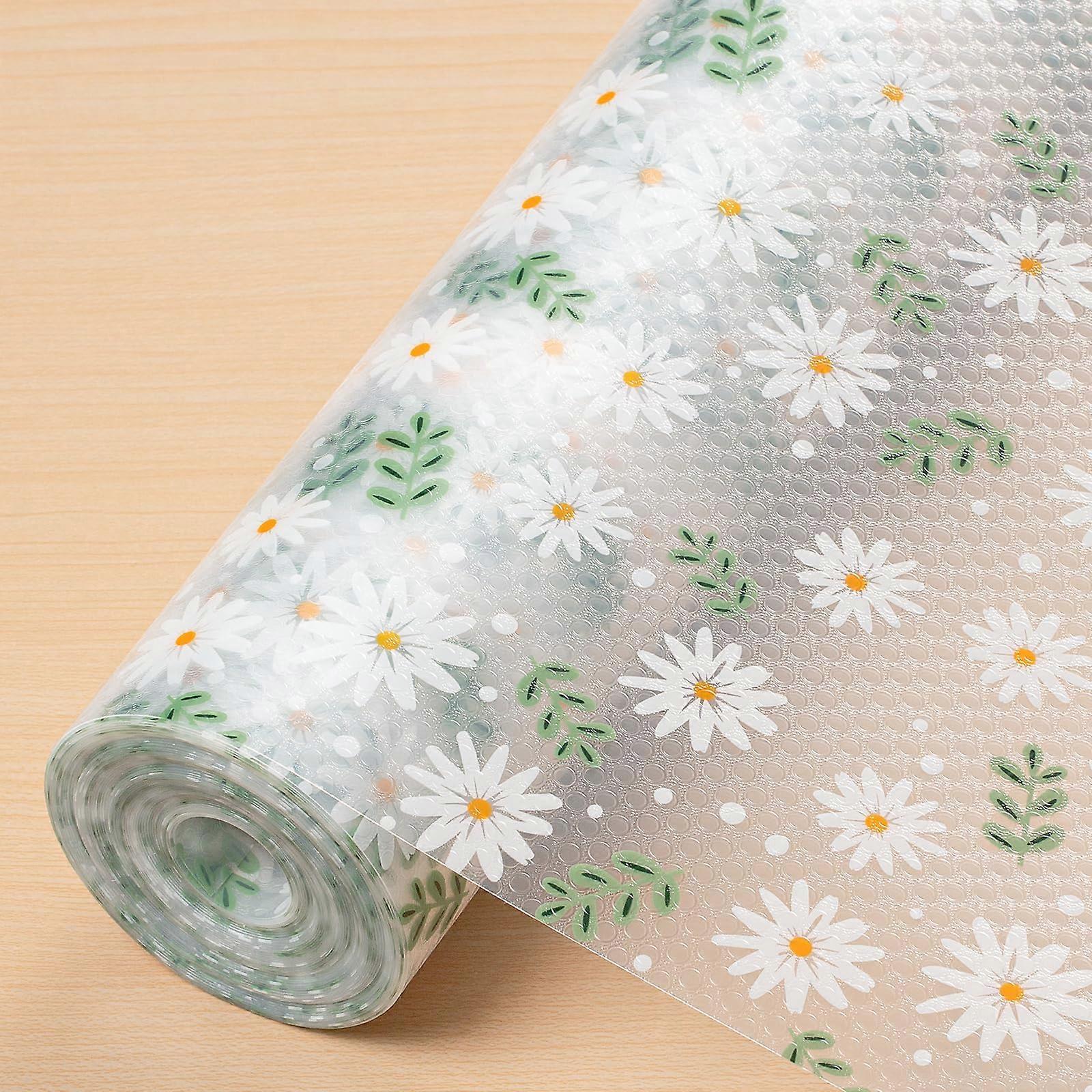 1 Roll Non-Slip Cabinet Drawer Shelf Liners Waterproof Refrigerator Liner Cuttable Washable Drawer Liners for Kitchen Cabinet