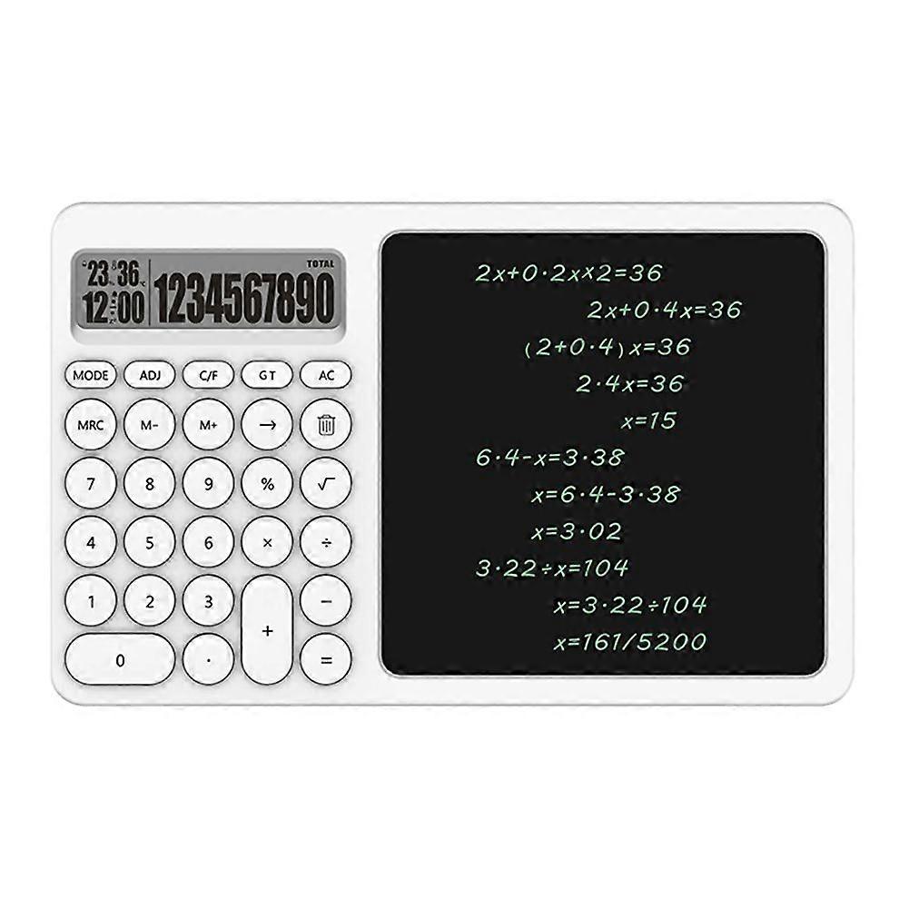 10 Digit Calculator LCD Screen Writing Pad Basic Calculator with Erasable Handwriting Notepad for Office School
