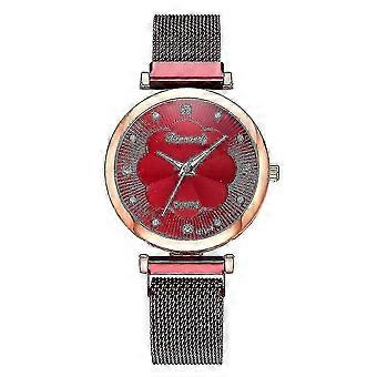 5pcs Set Women Watches Le Flower Rhinest Watch, Ladies1pc Red Watch