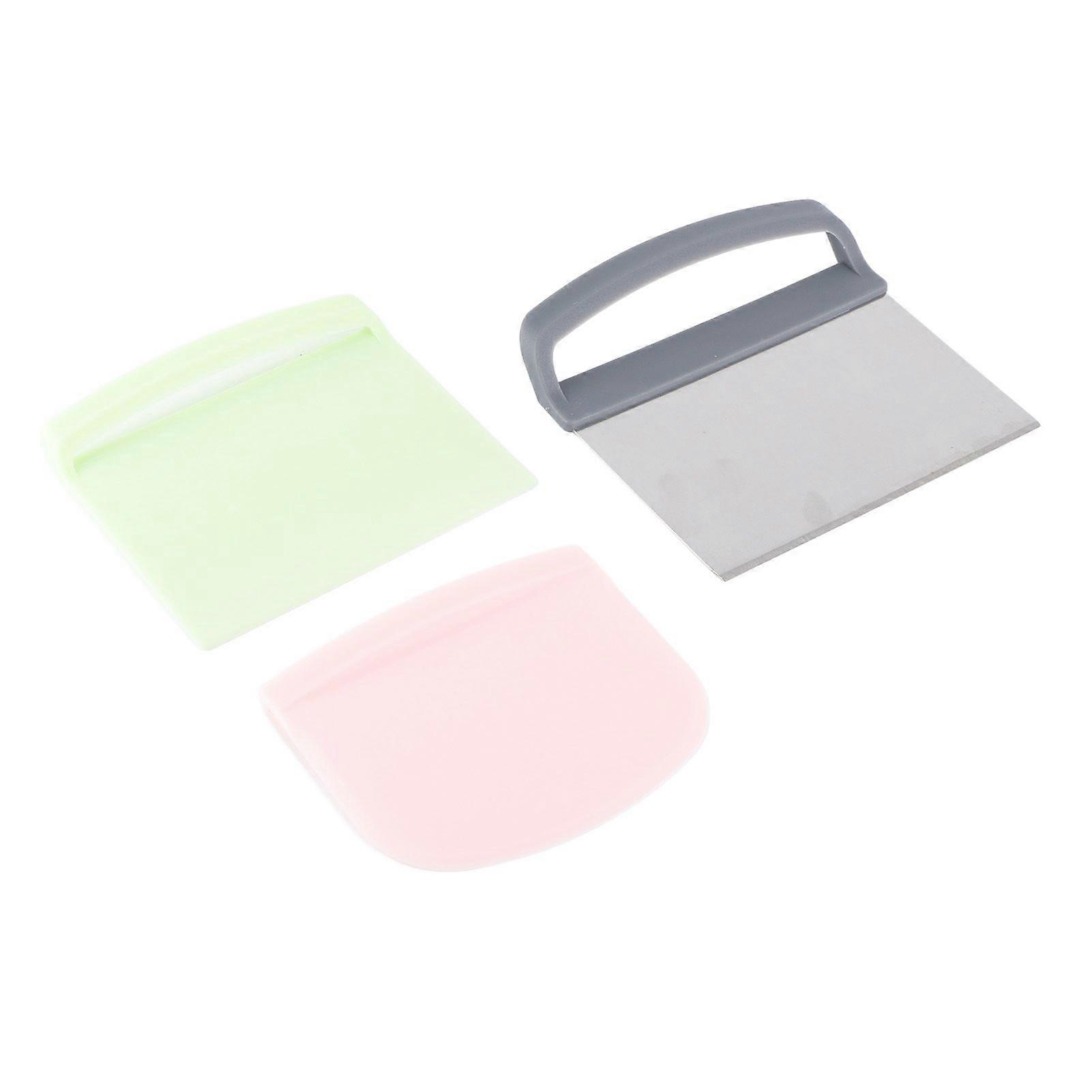 3pcs Dough Scraper Multipurpose Food Grade Safe Dough Cutter for Dough Cake Bread