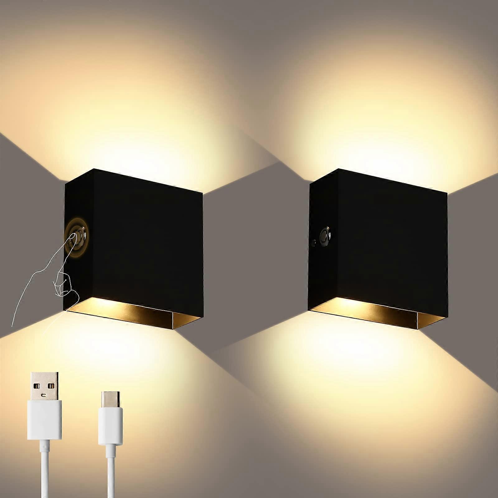 Black Wall Sconce Set of 2 for Hallway Lighting, Modern Design, Indoor Use, Energy Efficient, Adjustable Arm