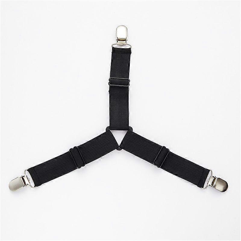 Bed Sheet Straps 4 Pieces Fitted Sheet Tie Triangle Elastic Mattress Strap Adjustable Sheet Stretcher Suspenders Mattress Strap