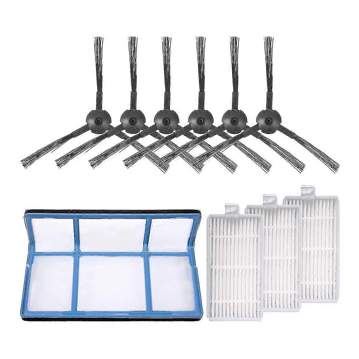 V3 V3s V5 V5s V5s Pro Robot Elektrikli Süpürge, 1x Birincil Filtre + 3x Filtreler + 6x Yan Bru için Değiştirme