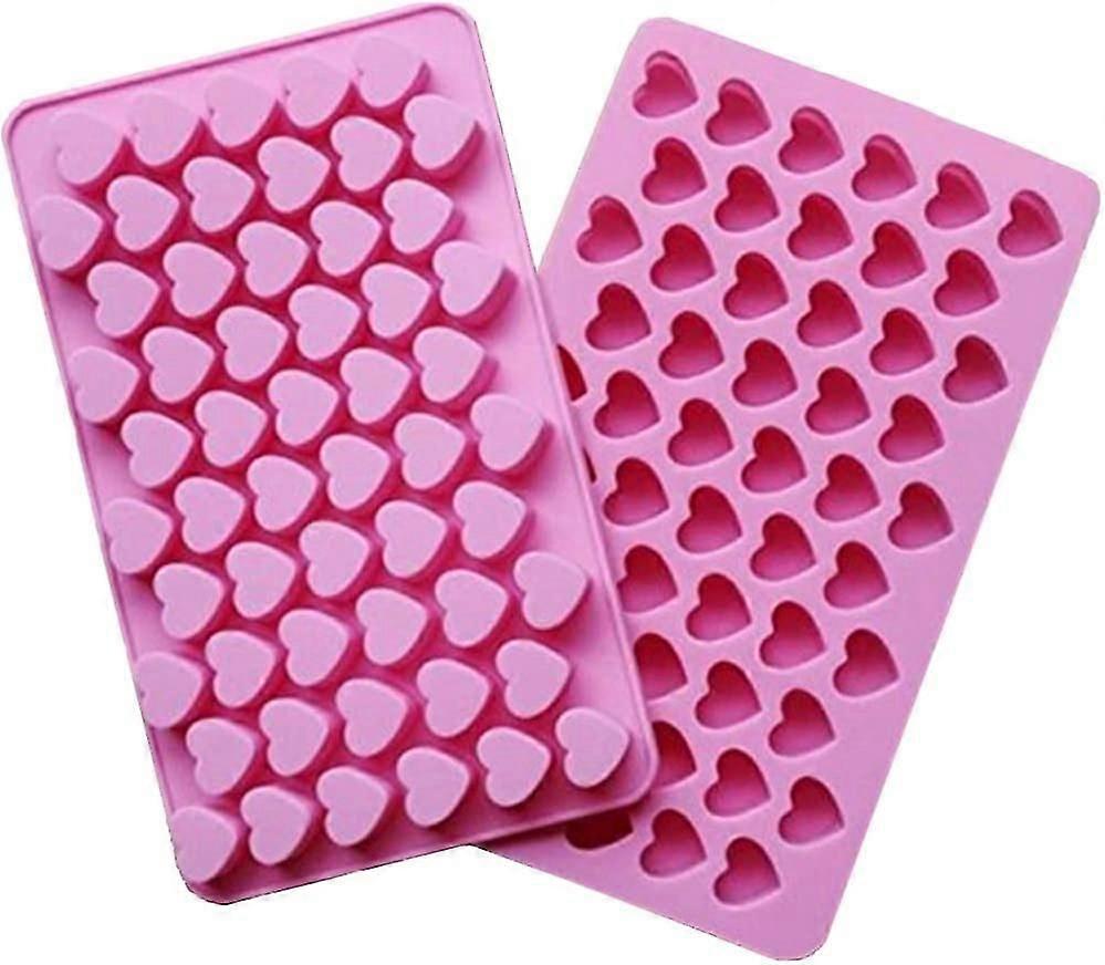 Mold Mini Heart Shape Silicone Ice Cube Molds Trays/chocolate Mold pink