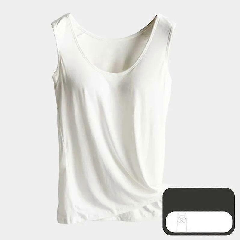 Modal Camisole with Chest Pad Female Loose Large Size Bottoming Camisole Shirt Bra One Piece Underwear