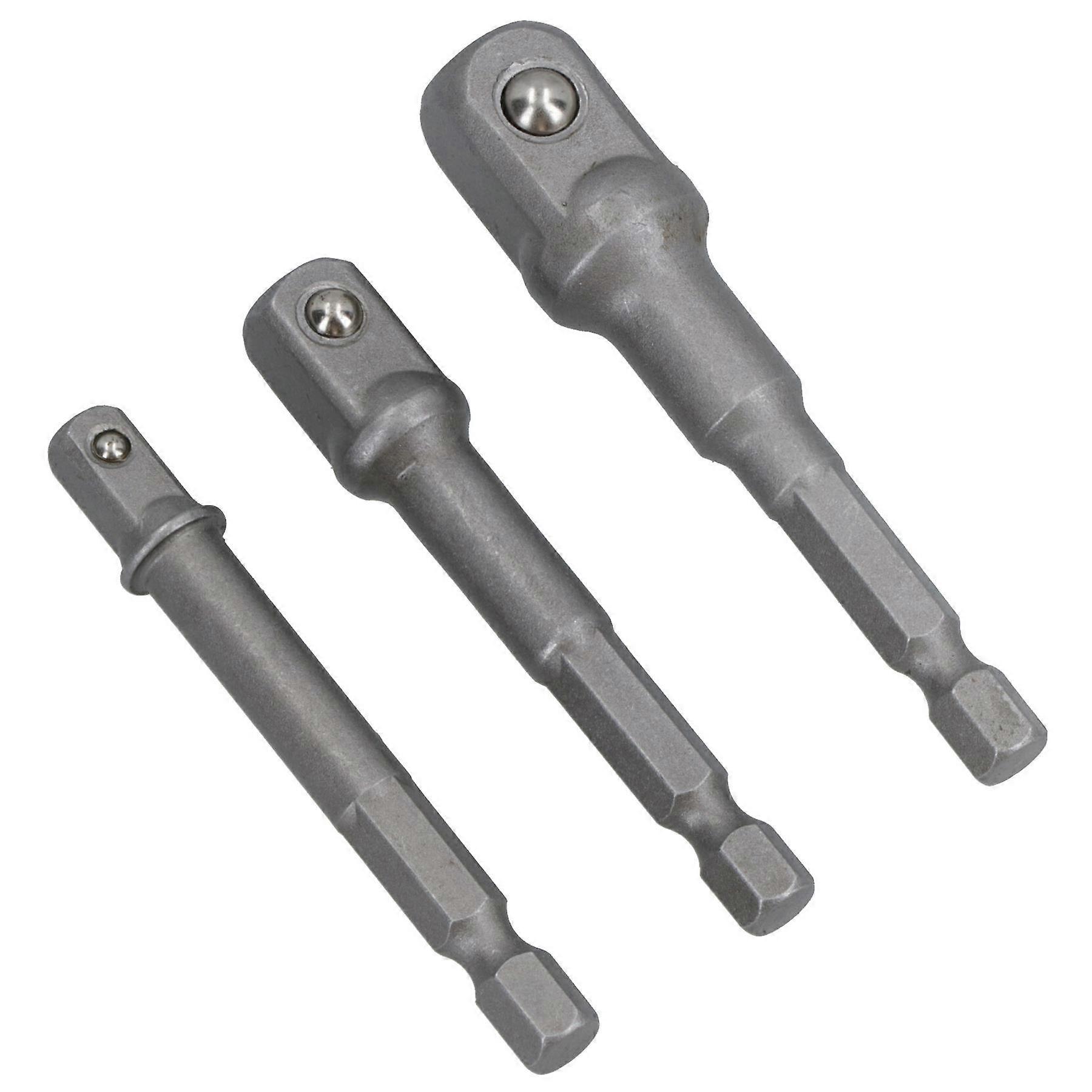 3pc Allen Hex Socket Driver Set 1/4" 3/8" 1/2" Power Shank Adaptor Adapter AT706