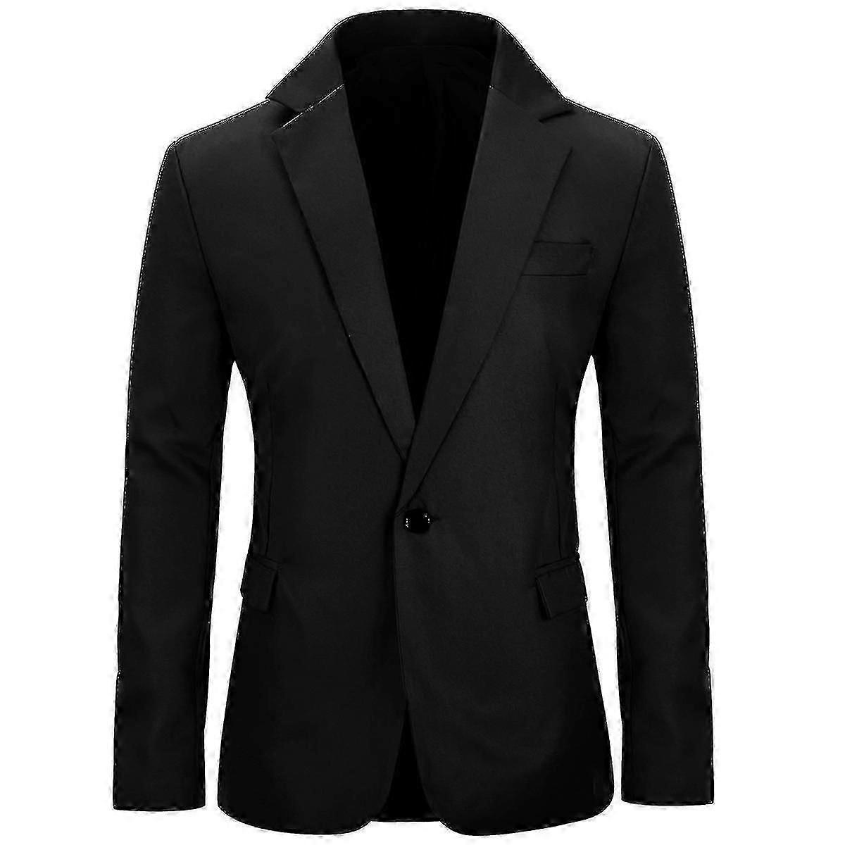 Mens Suit Jacket Slim Fit Business Casual Blazer