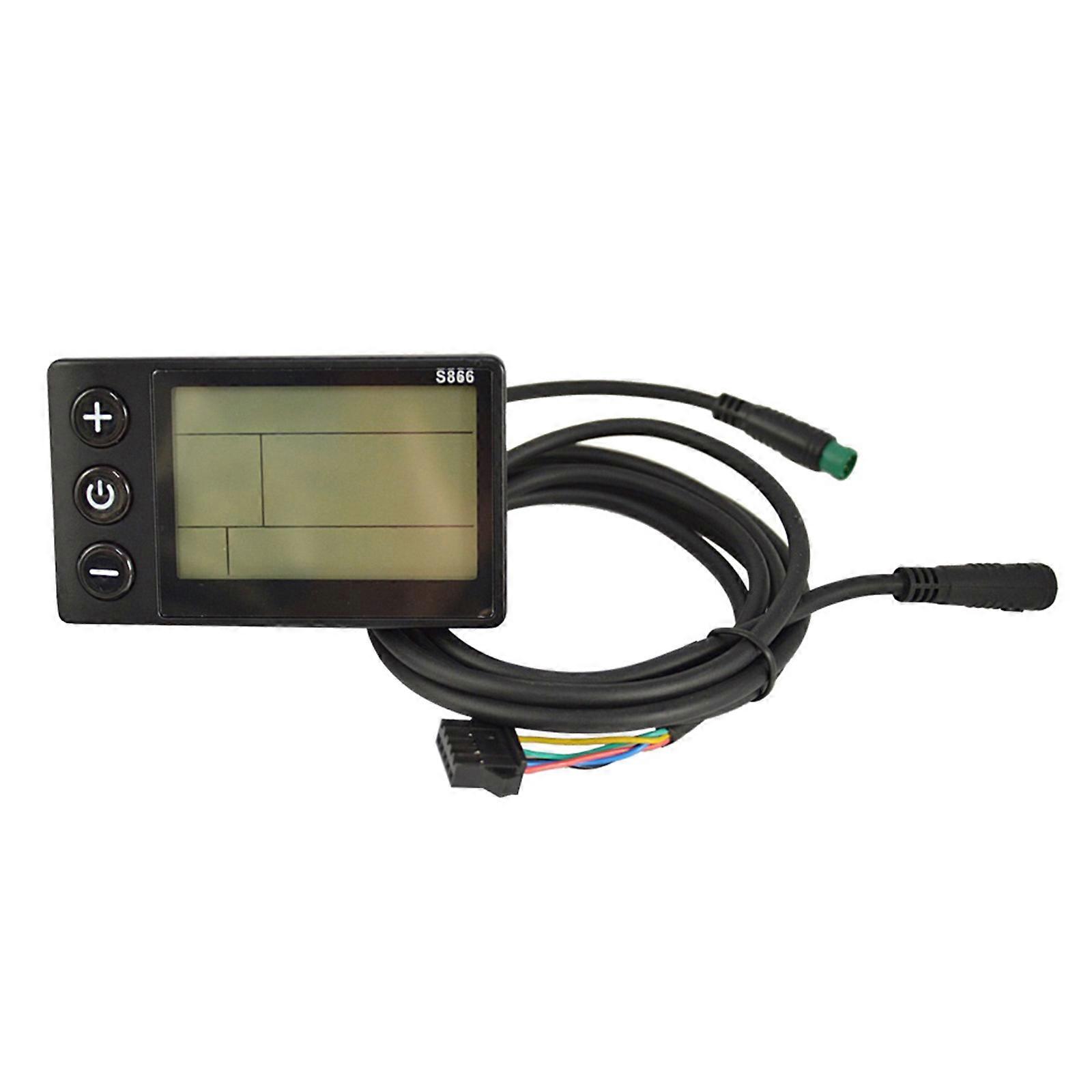 Electric Bike Power Display Meter Waterproof S866 Display Panel ABS Housing LCD Display Panel for Cycling