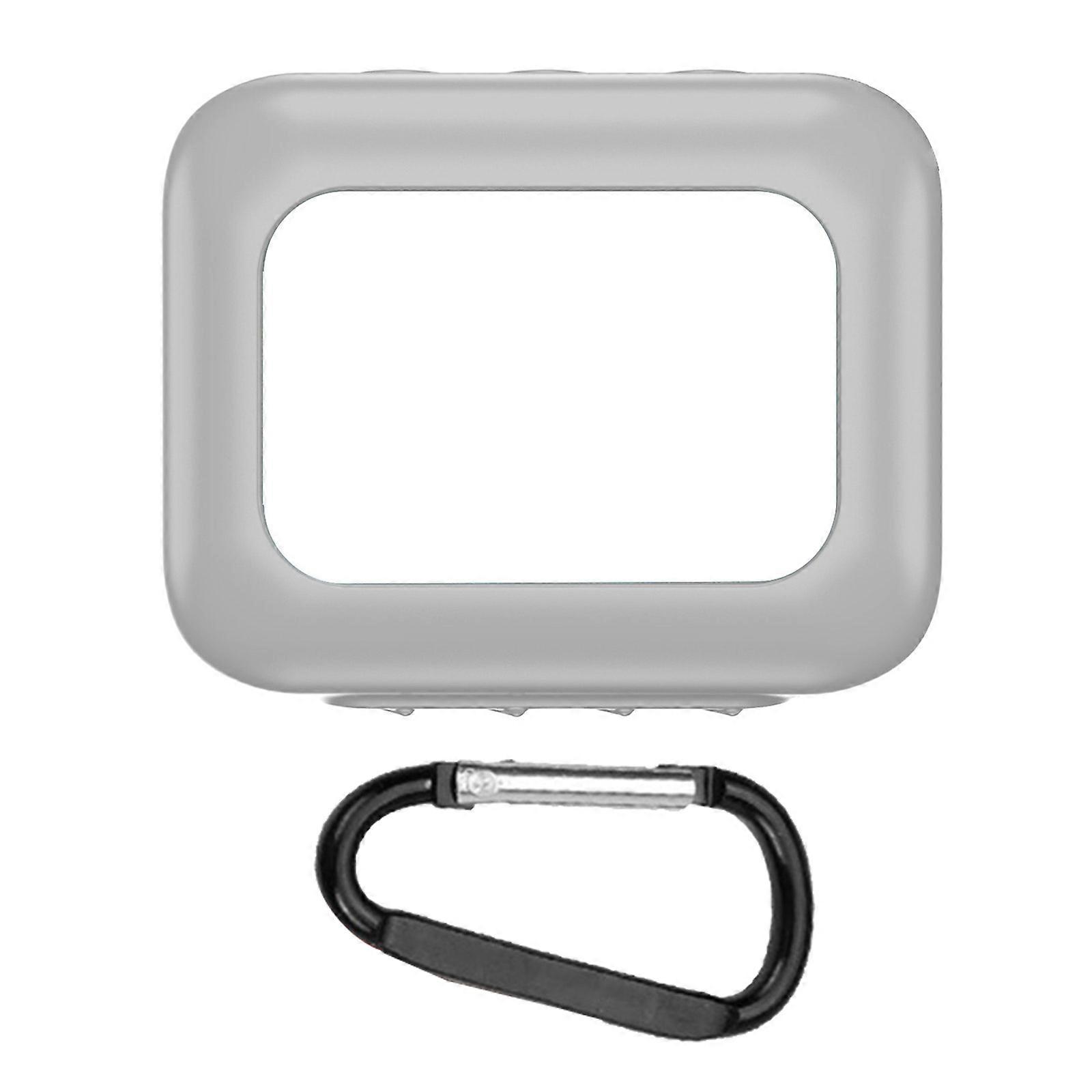 Lightweight Silicone Case for GO4 Speaker Protective Carrying Bag Cover With Hook Shock Absorption Case Easily Use White