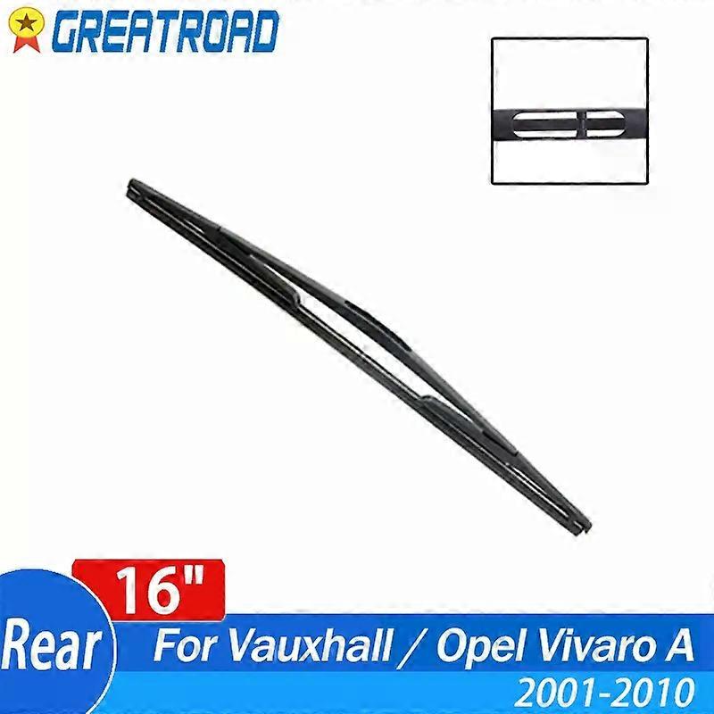 Wiper 16" Rear Wiper Blade For Vauxhall / Opel Vivaro A 2001 2002 2003 2004 2005 2006-2010 Windshield Windscreen Rear Window