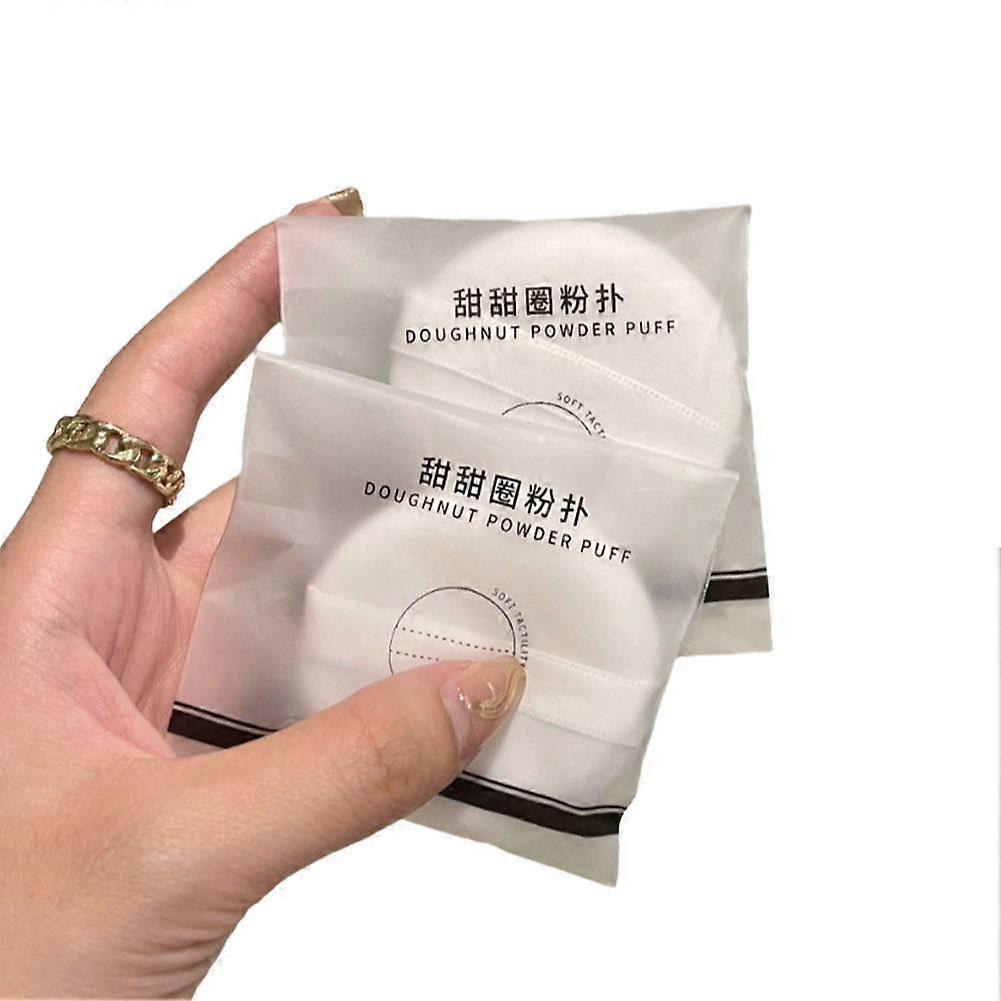 Plain Round Shape Reusable Fluffy Soft Air Cushion Powder Puff Makeup Tools