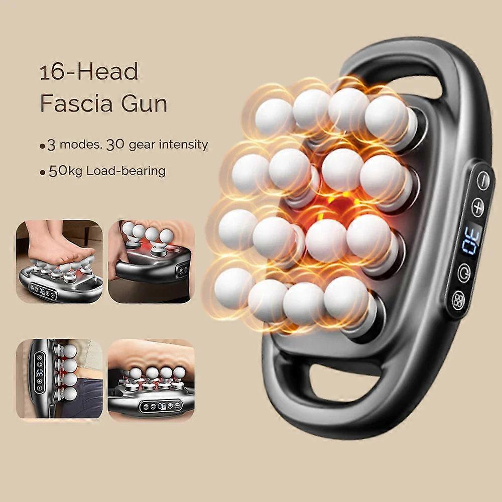 16-Head Fascia Massage Gun, High-frequency Vibration For Back, Waist, Neck, And Shoulder Muscles