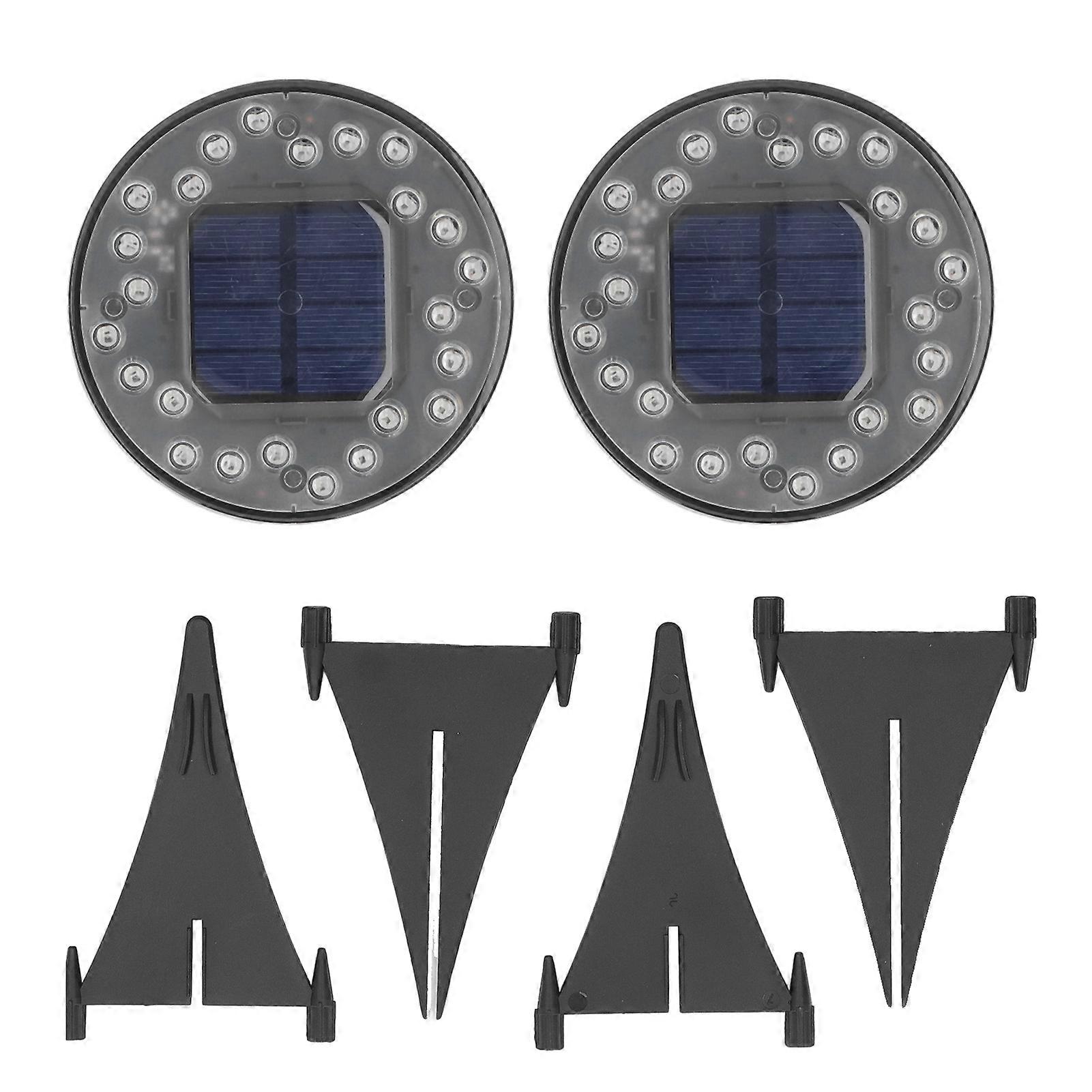 IP68 Waterproof Ground Lights 24LED Solar Garden Buried Outdoor RGB Stepping Lamp with Rotation Static Mode