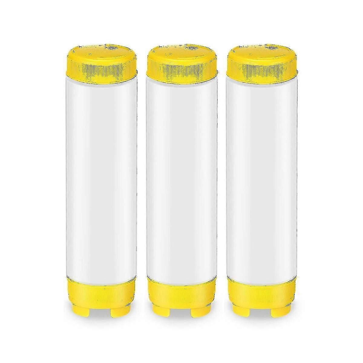 16oz Inverted Plastic Squeeze Bottles, Refillable Tip Valve Dispenser Condiment Squeeze For Sauces