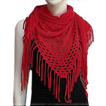 Damen Modischer Winterschal Imitation Kaschmir Dreieckiger Schal Wrap mit Fransen Quasten für mehrfaches Styling Weiß