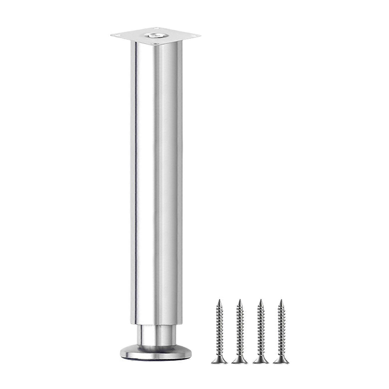 Aggiorna l'estensore delle gambe dei mobili in acciaio Rivestimento resistente ai graffi Gambe di supporto per mobili 30 cm per uso domestico e ufficio Argento