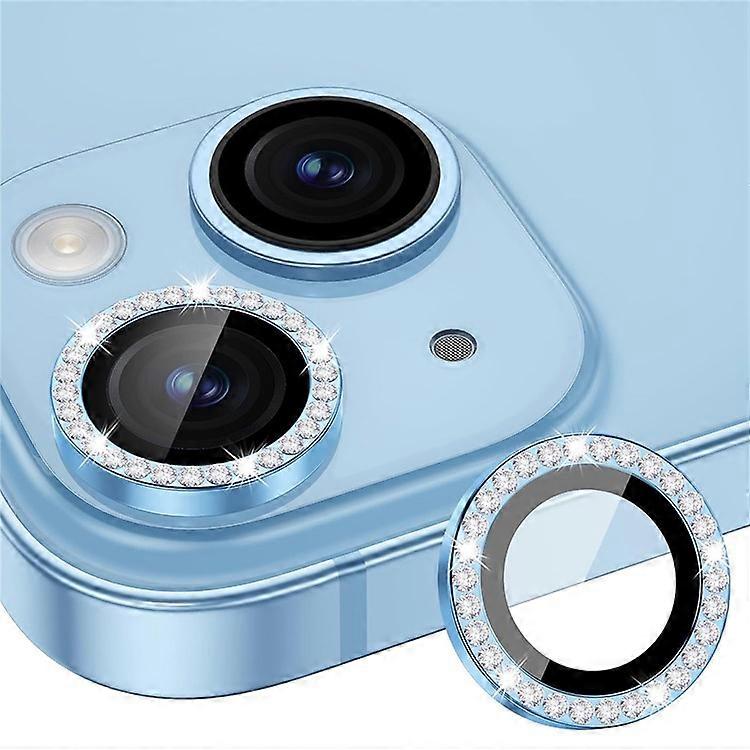 ENKAY HAT PRINCE 1 Set Compatible For iPhone 14 / 14 Plus Camera Lens Film Tempered Glass+Aluminum Alloy Lens Protector