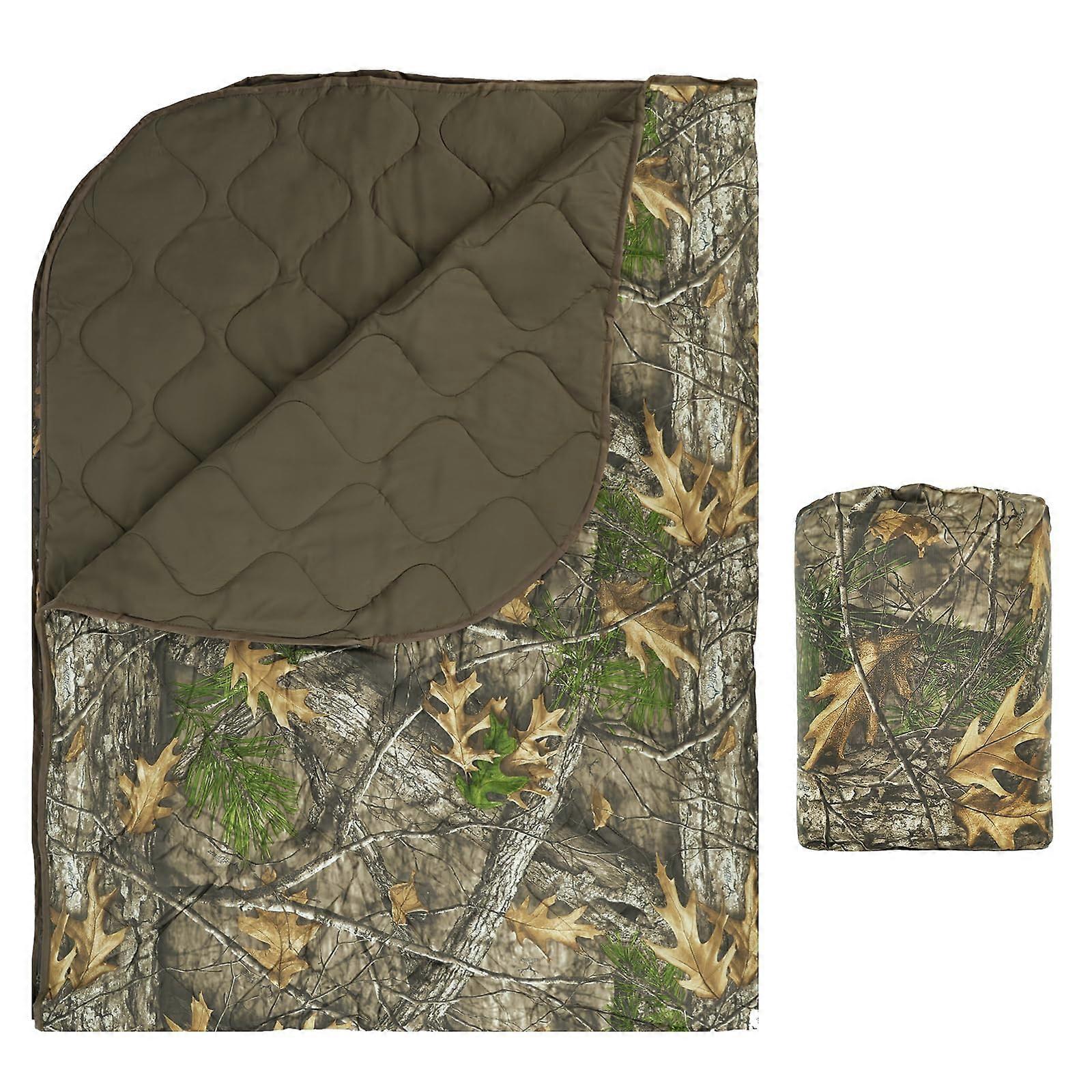 Loogu Camo Blanket Insulation Poncho Lining, Super Tree Camo, 55 In L x 78.7 In W, Camping, Hiking, Hunting