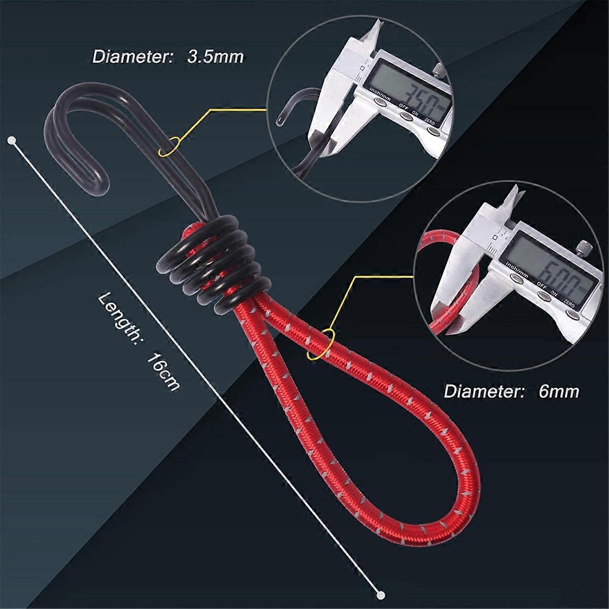 Tent Elastic Rope Hook Camping Rainproof Tent Fixing Rope,Red
