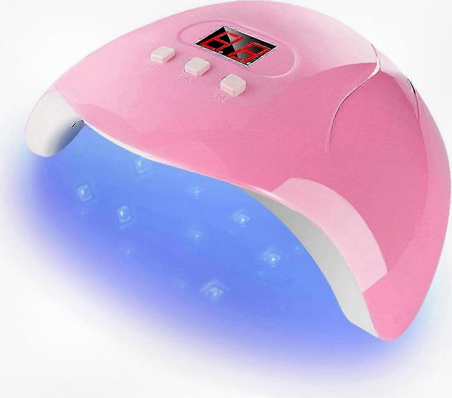 54W UV LED Professional Nail Lamp with Auto Sensor, Fast Drying, 3 Timer Settings, LCD Display for Gel Polish Manicure