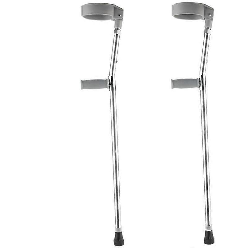 1 Pair (2 Units) Folding Forearm Crutches for Adults, Ergonomic Handle with Comfy Grip, Lightweight Adjustable Arm Crutch with Non-Slip Base for Walki