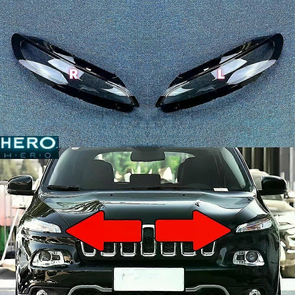 High qualityFor Jeep Cherokee 2016 2017 2018 Car Accessories Daytime Running Lamp Cover Headlamp Shell Transparent Mask Lampshade Plexiglass