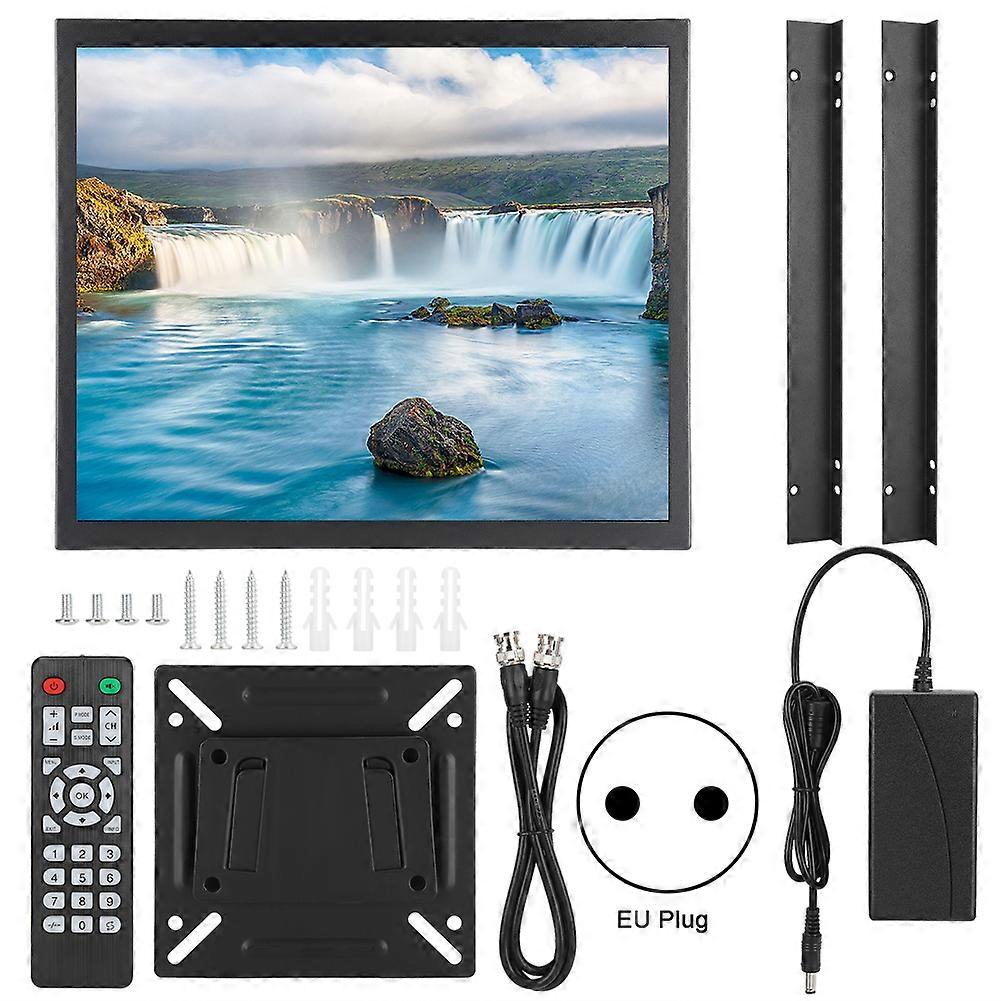 1000:1 Contrast 17in 1280x1024 Embedded Metal Industrial Monitor for Full Interface Input (100-240V)