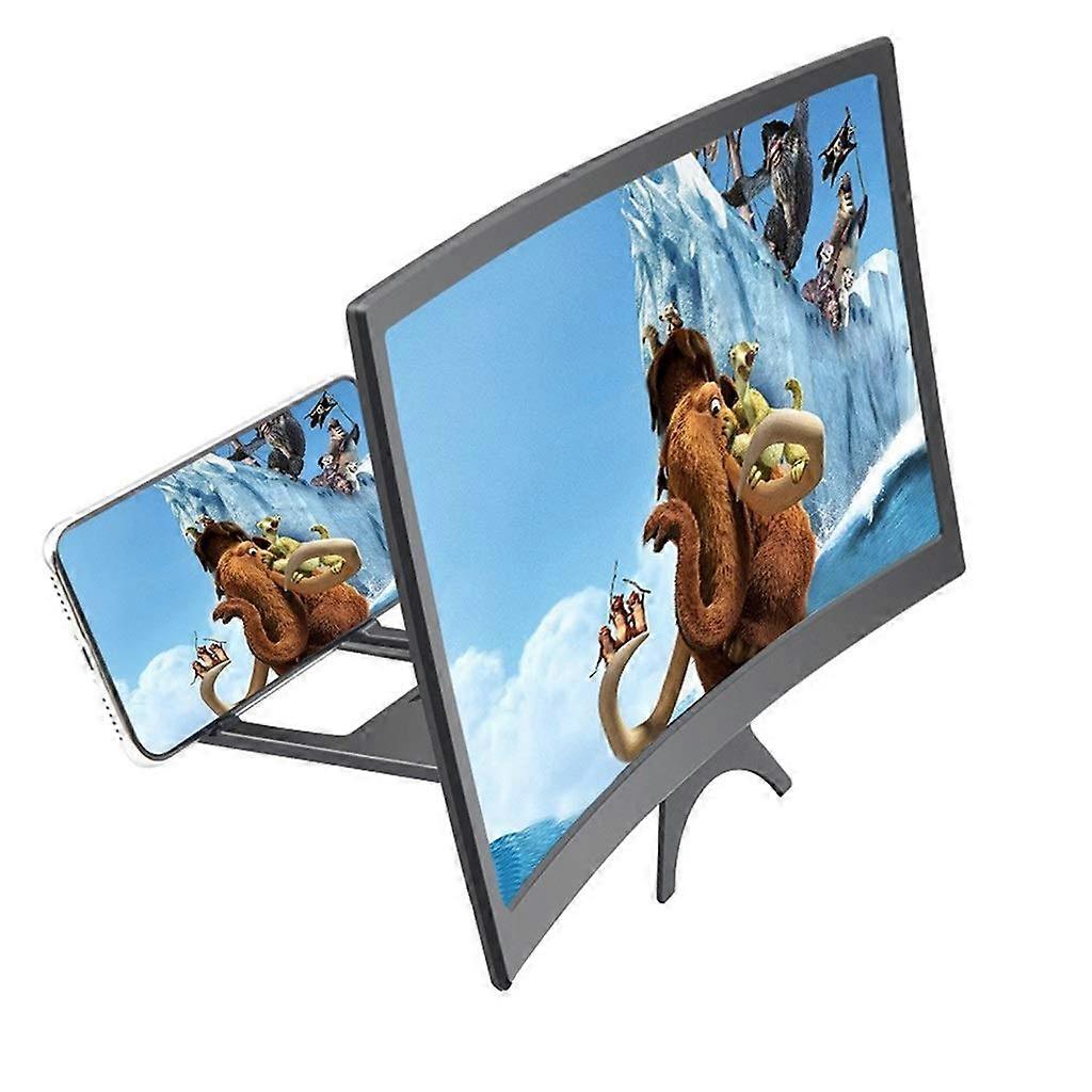12inch Curve Screen Magnifier for Mobile Phone,HD Magnifier Projector Screen Enlarger for Videos