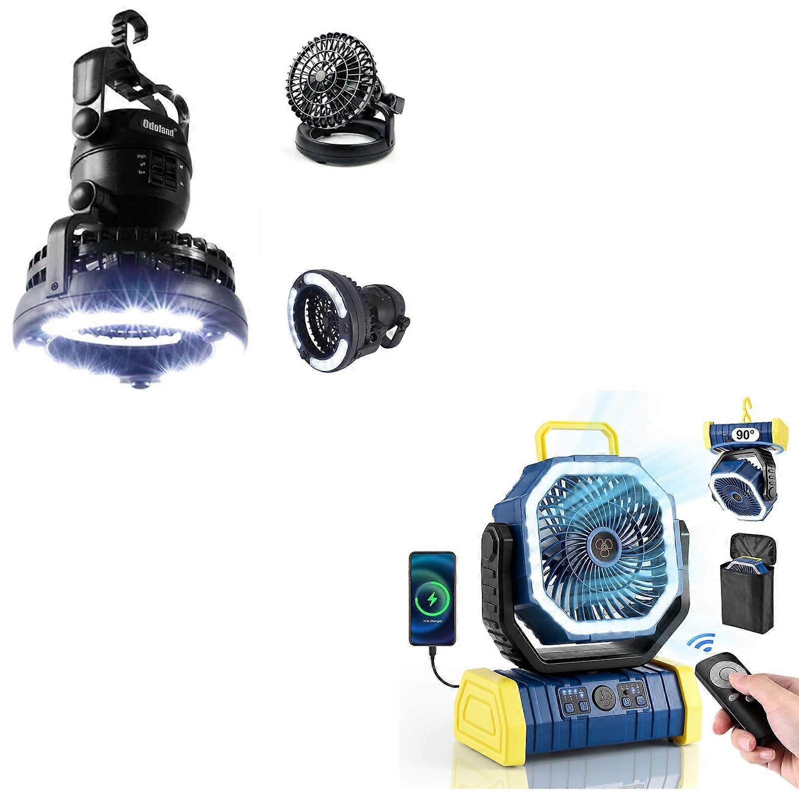 Bundle - 2 Items LED Camping Lantern & 30000mAh Camping Fan with LED Lantern