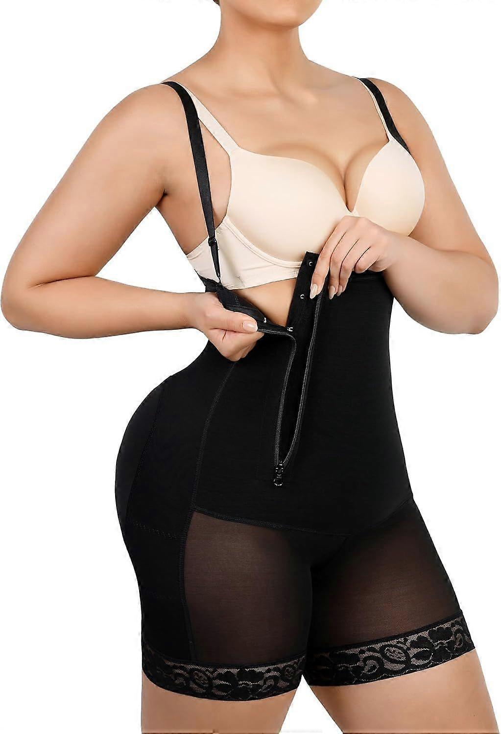 Tummy Control Shapewear Faja Colombianas Side Zipper Body Shaper Plus Size