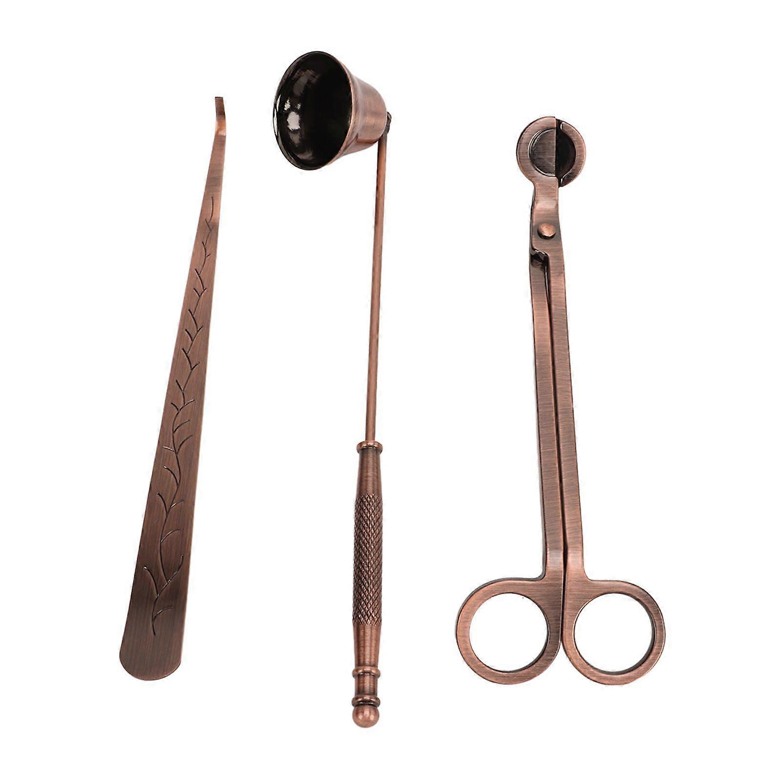3PCS Candle Accessory Set with Trimmer and Snuffer Tools