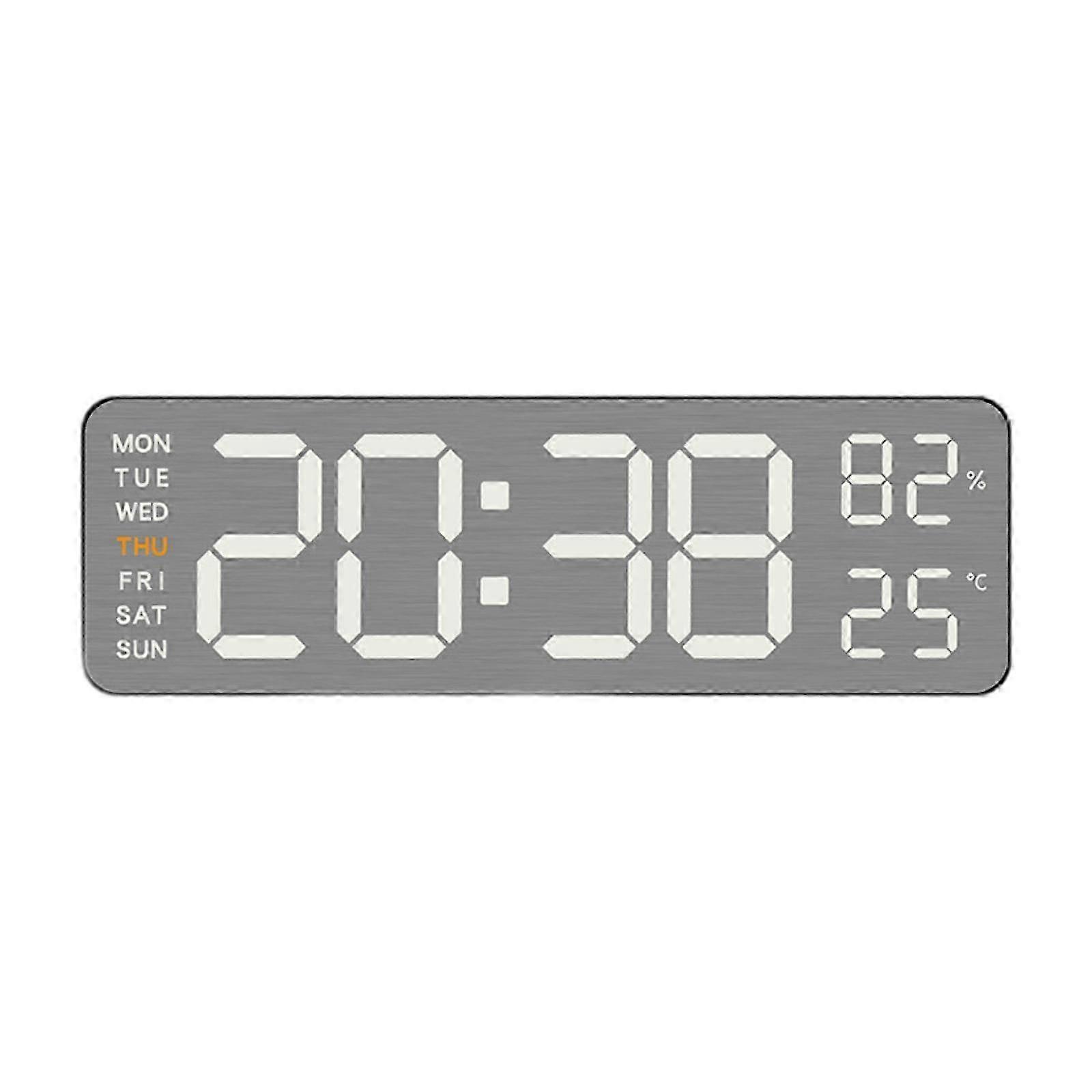 Digital Wall Clock with LED Alarm, Modern Multipurpose Desktop Clock for Home Office Bedroom