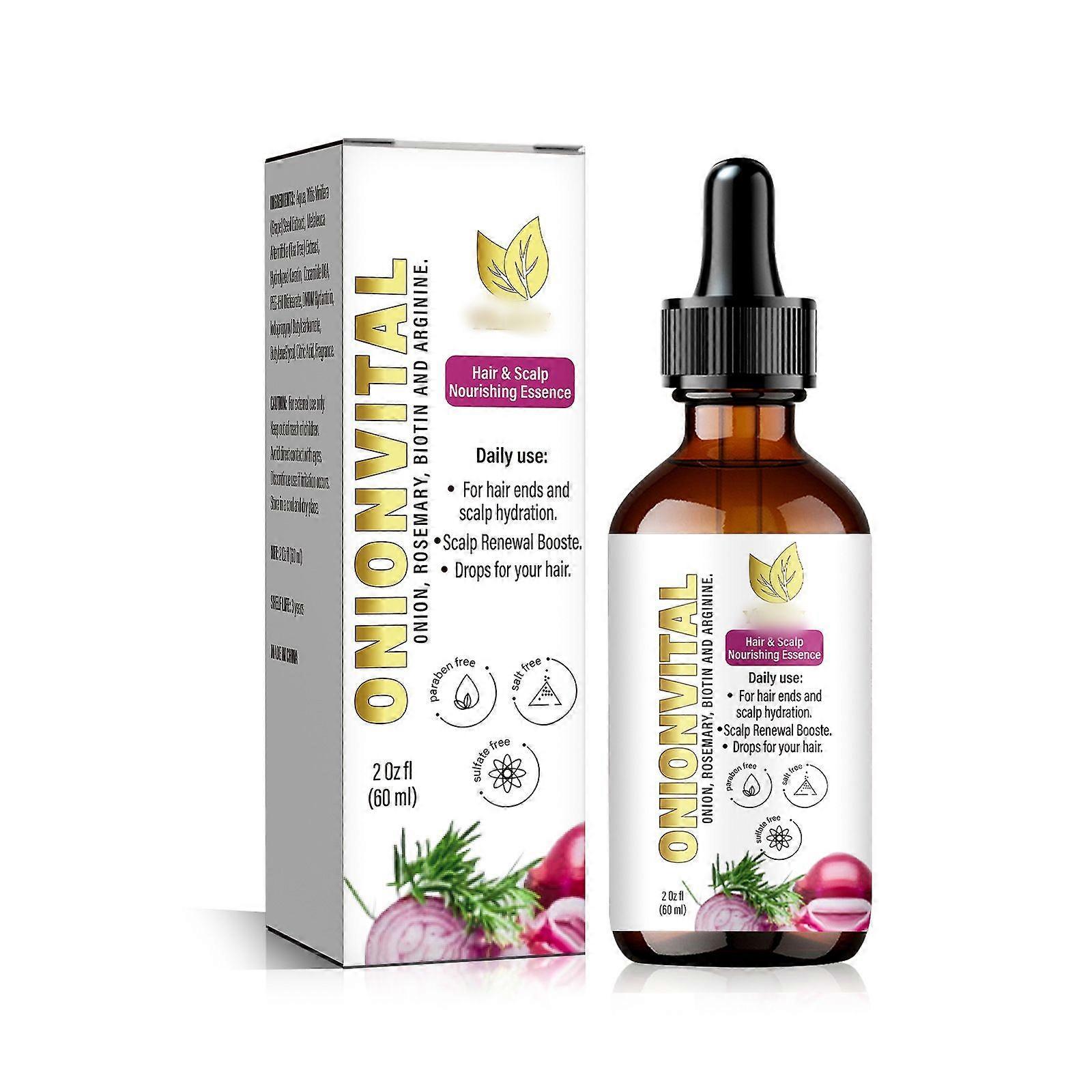 unbrand Hair Growth Serum with Onion Rosemary Biotin & Arginine Hydrating Serum for Scalp & Hair Car